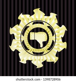 dislike icon inside gold badge