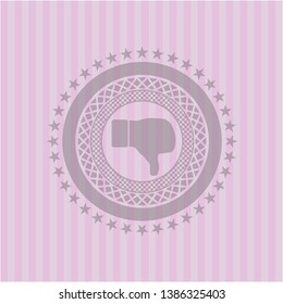 dislike icon inside pink icon or emblem