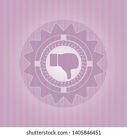 dislike icon inside pink icon or emblem