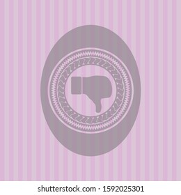 dislike icon inside pink icon or emblem