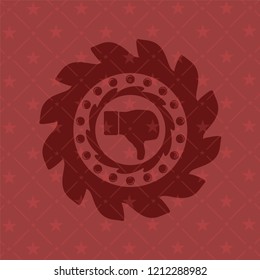 dislike icon inside red emblem