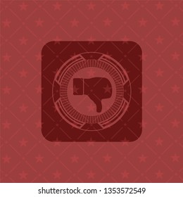 dislike icon inside red emblem