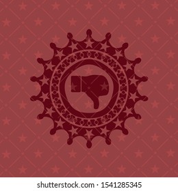 dislike icon inside red icon or emblem