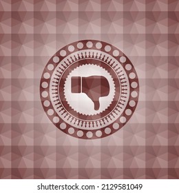 im Inneren des roten Emblems keine Symbole mit geometrischem Muster. Nahtlos. 