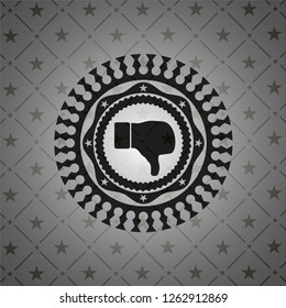 dislike icon inside retro style black emblem
