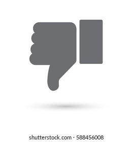 Dislike icon isolated on white background.  Vector illustration.