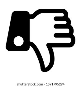 dislike icon isolated sign symbol vector illustration - high quality black style vector icons
