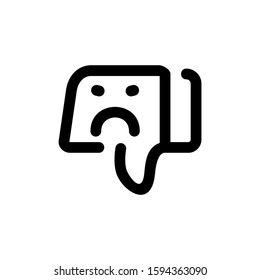 dislike icon isolated sign symbol vector illustration - high quality black style vector icons
