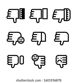 dislike icon isolated sign symbol vector illustration - Collection of high quality black style vector icons
