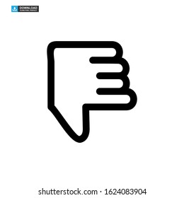 dislike icon isolated sign symbol vector illustration - high quality black style vector icons
