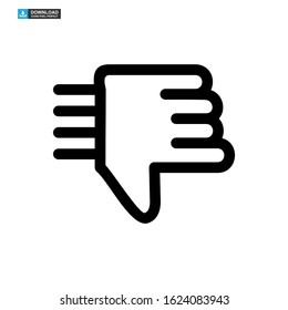 dislike icon isolated sign symbol vector illustration - high quality black style vector icons
