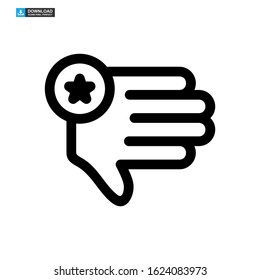 dislike icon isolated sign symbol vector illustration - high quality black style vector icons
