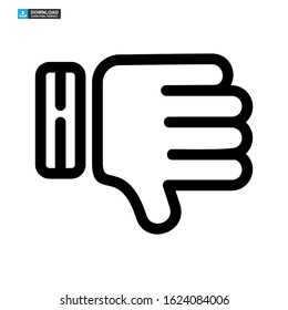 dislike icon isolated sign symbol vector illustration - high quality black style vector icons
