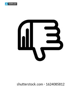 dislike icon isolated sign symbol vector illustration - high quality black style vector icons
