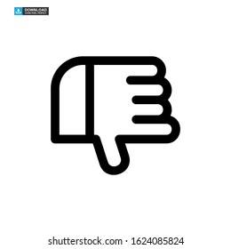 dislike icon isolated sign symbol vector illustration - high quality black style vector icons
