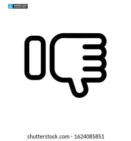 dislike icon isolated sign symbol vector illustration - high quality black style vector icons
