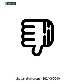 dislike icon isolated sign symbol vector illustration - high quality black style vector icons
