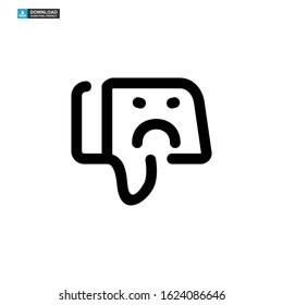 dislike icon isolated sign symbol vector illustration - high quality black style vector icons
