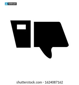 dislike icon isolated sign symbol vector illustration - high quality black style vector icons
