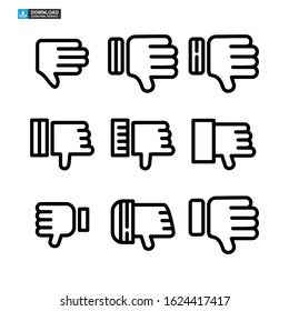 dislike icon isolated sign symbol vector illustration - Collection of high quality black style vector icons
