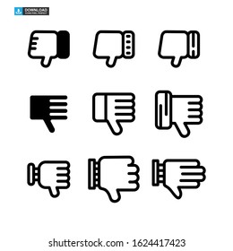dislike icon isolated sign symbol vector illustration - Collection of high quality black style vector icons
