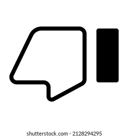 Dislike icon isolated vector illustration on white background. High quality black style vector icons