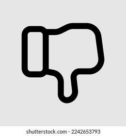 Dislike icon in line style about user interface, use for website mobile app presentation
