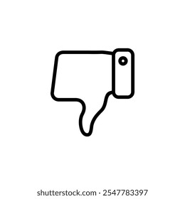 Dislike icon logo design. dislike sign and symbol. Hand with thumb down