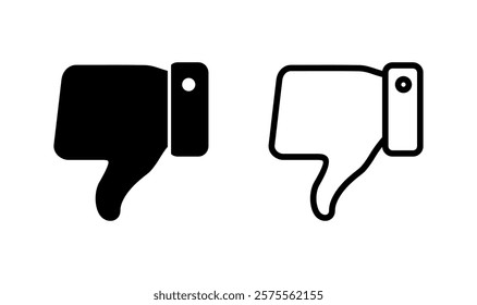 Dislike icon logo design. dislike sign and symbol. Hand with thumb down