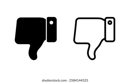 Dislike icon logo design. dislike sign and symbol. Hand with thumb down