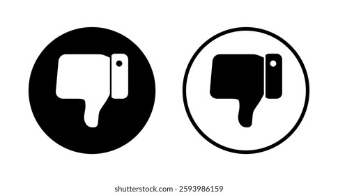 Dislike icon logo design. dislike sign and symbol. Hand with thumb down
