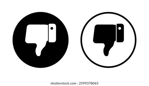 Dislike icon logo design. dislike sign and symbol. Hand with thumb down