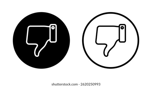 Dislike icon logo design. dislike sign and symbol. Hand with thumb down