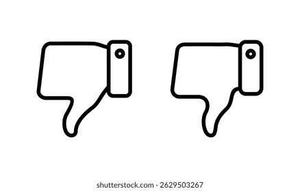 Dislike icon logo design. dislike sign and symbol. Hand with thumb down