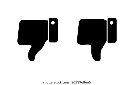 Dislike icon logo design. dislike sign and symbol. Hand with thumb down