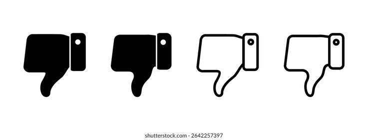 Dislike icon logo design. dislike sign and symbol. Hand with thumb down