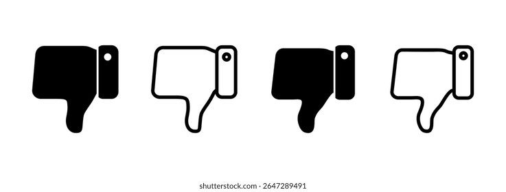 Dislike icon logo design. dislike sign and symbol. Hand with thumb down