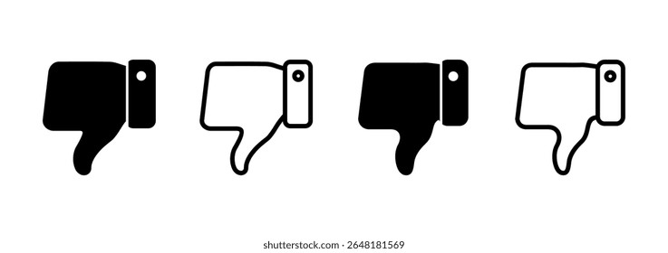 Dislike icon logo design. dislike sign and symbol. Hand with thumb down