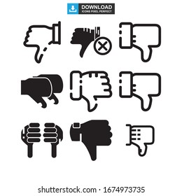 dislike icon or logo isolated sign symbol vector illustration - Collection of high quality black style vector icons
