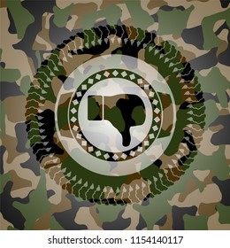dislike icon on camouflage pattern