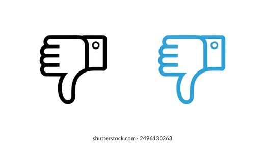 Dislike icon on white background. Vector illustration in trendy flat style