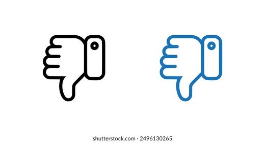 Dislike icon on white background. Vector illustration in trendy flat style