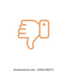Dislike icon on white background. Vector illustration in trendy flat style