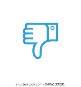 Dislike icon on white background. Vector illustration in trendy flat style
