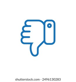 Dislike icon on white background. Vector illustration in trendy flat style