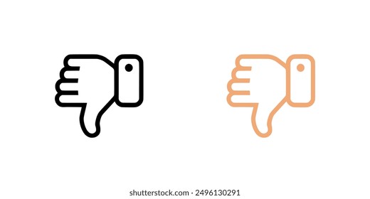 Dislike icon on white background. Vector illustration in trendy flat style