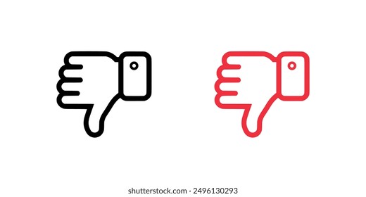 Dislike icon on white background. Vector illustration in trendy flat style