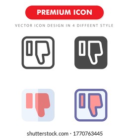dislike icon pack isolated on white background. for your web site design, logo, app, UI. Vector graphics illustration and editable stroke. EPS 10.