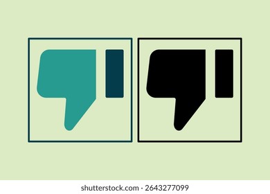 Dislike icon. icon related to UI elements. suitable for web site, app, user interfaces,element, printable etc. solid icon style. simple vector design editable