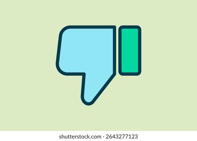 Dislike icon. icon related to UI elements. suitable for web site, app, user interfaces,element, printable etc. flat line icon style. simple vector design editable